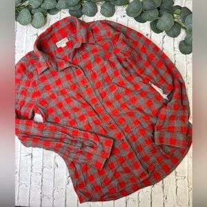 Broadway & Broome Flannel Checkered Plaid Shirt XS